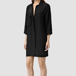 ALL SAINTS Laurel Dress Black Size 8
